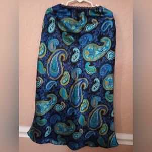 Rampage  Junior Vintage Early 2000s skirt size Medium Paisley Print blue, green